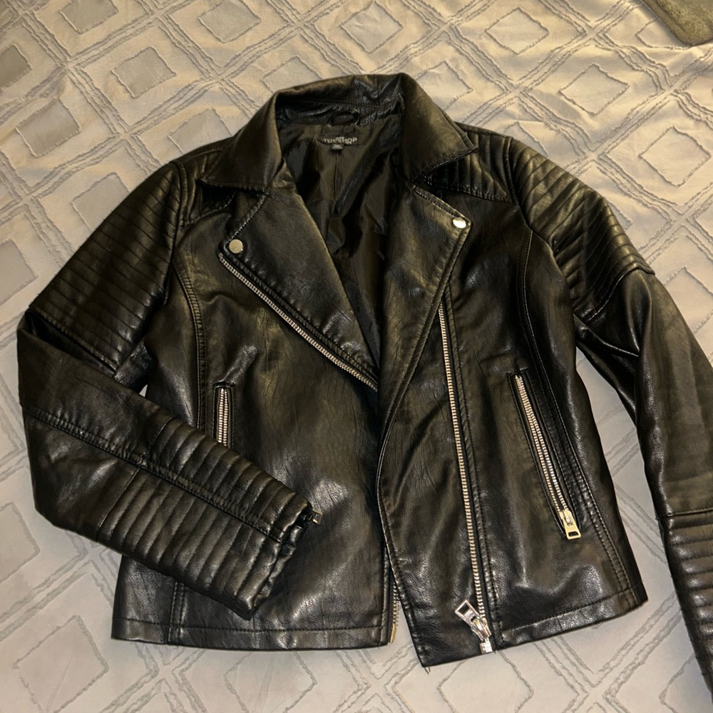 Top shop faux leather jacket